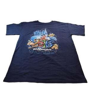Disneyland Resort 2016 Walt Disney Parks by Hanes Tie Blue T-Shirt Size XL  Boys